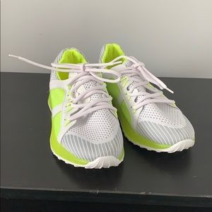 Neon Yellow Striped Gel Sole Trainers